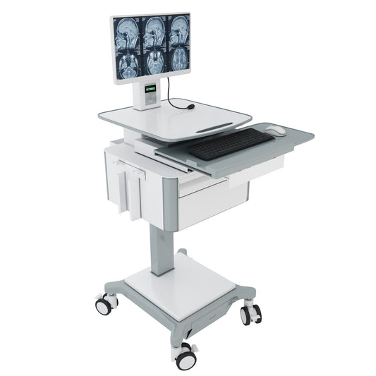 Affordable Medical Computer Carts with Battery Power in India - Rife Medical Furniture