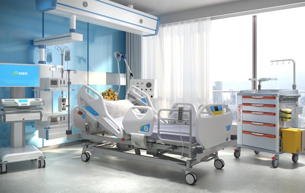 COMFORT ICU Bed A (Weighing Scale and Cardiac Position) - Rife Medical Furniture