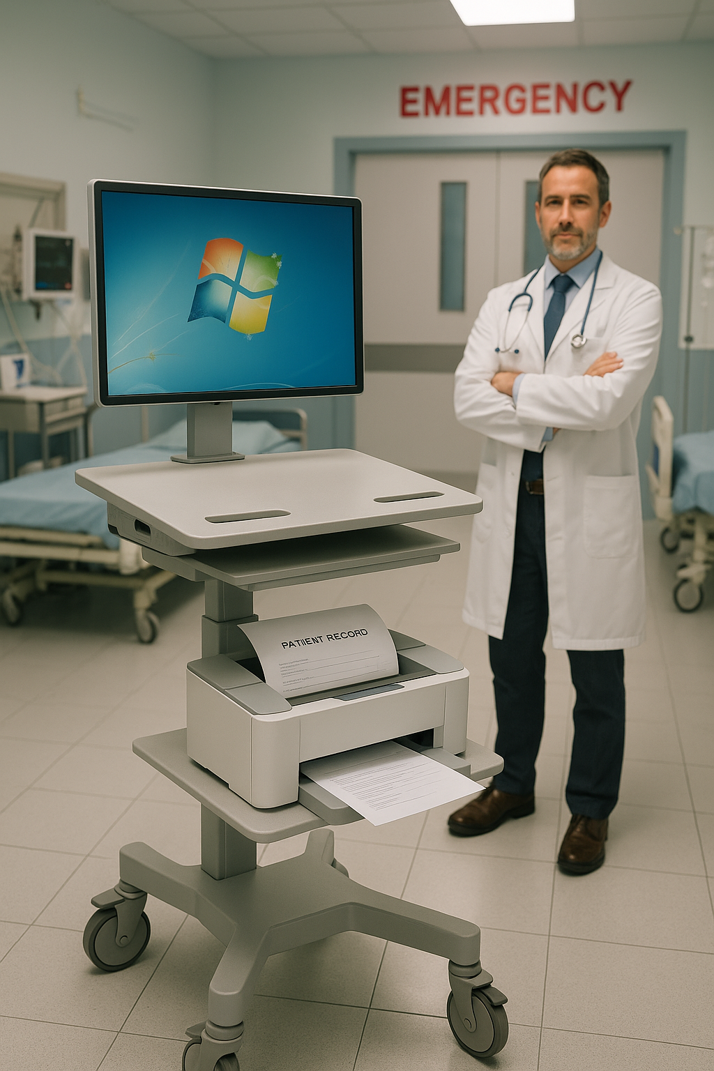 Mobile Medical Workstation – All-in-One Healthcare Cart Solution