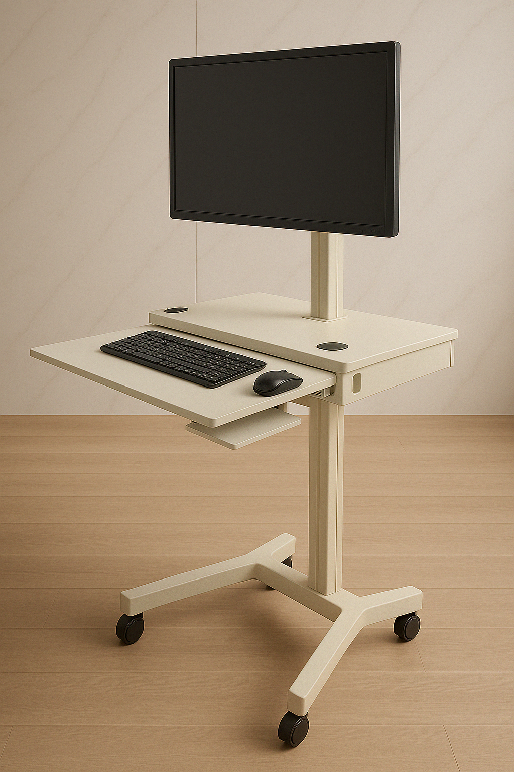 Mobile Video Conferencing Workstation -All-in-One Trolley System