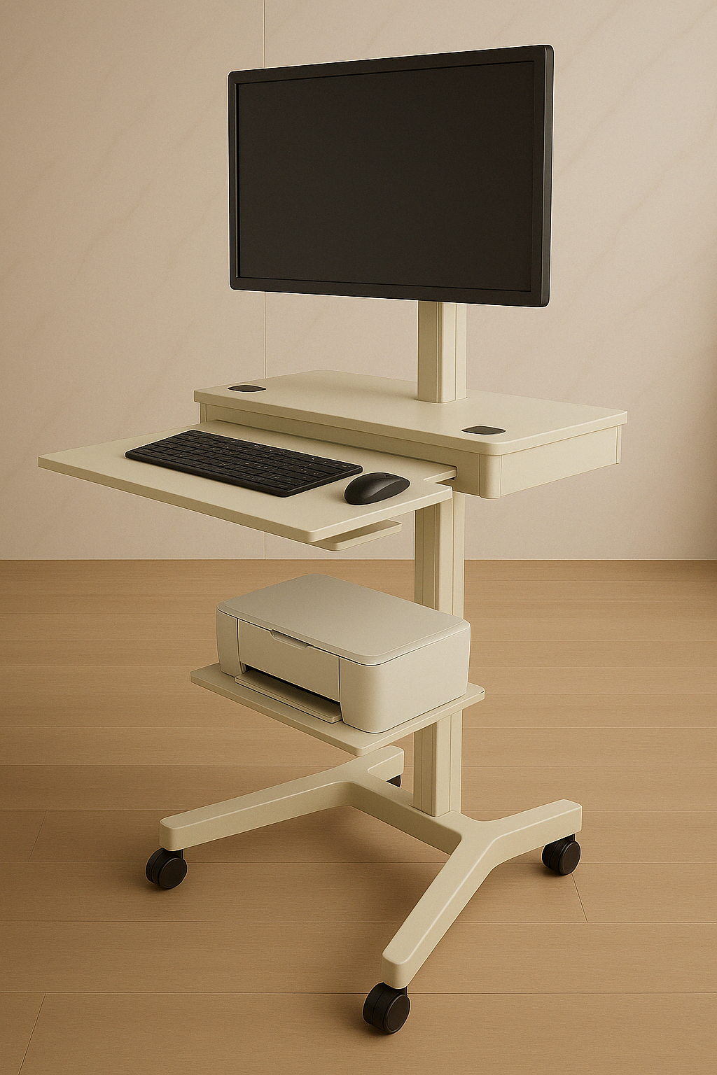 Mobile Video Conferencing Workstation -All-in-One Trolley System