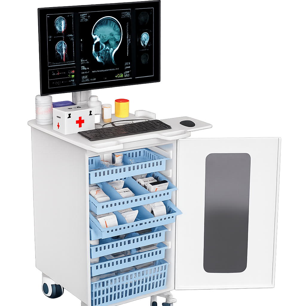 HSM-5 Medical Laptop Cart for Nursing Stations