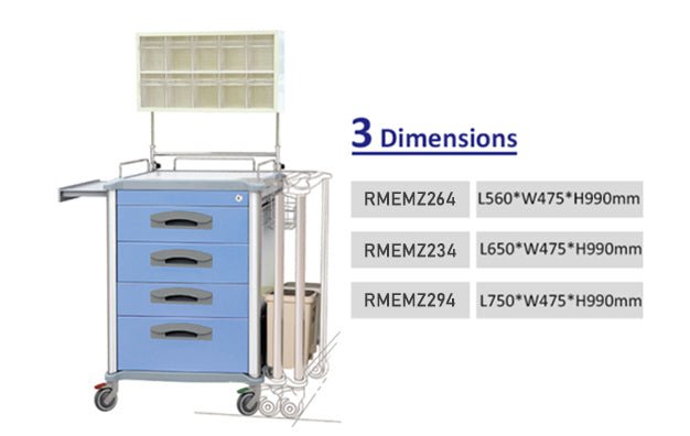 R6 Series Anesthesia Trolley - Rife Medical Furniture