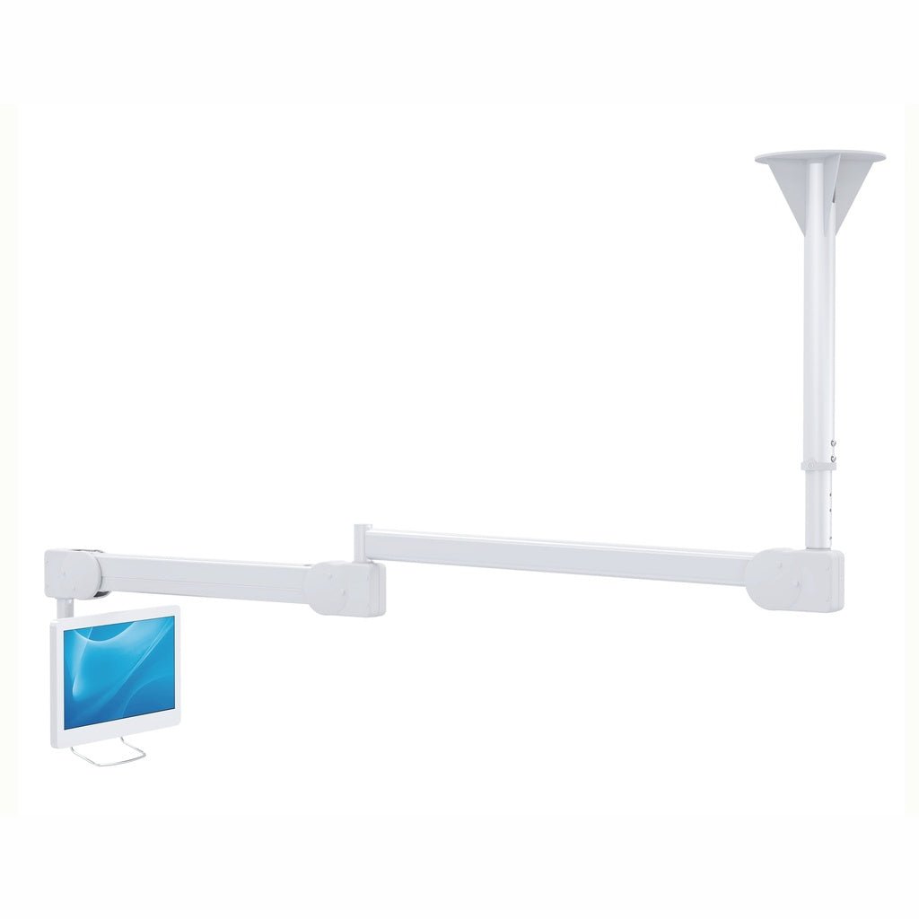 Rife RA982 Long - Reach Medical Monitor Ceiling Mount – Secure & Adjustable - Rife Medical Furniture