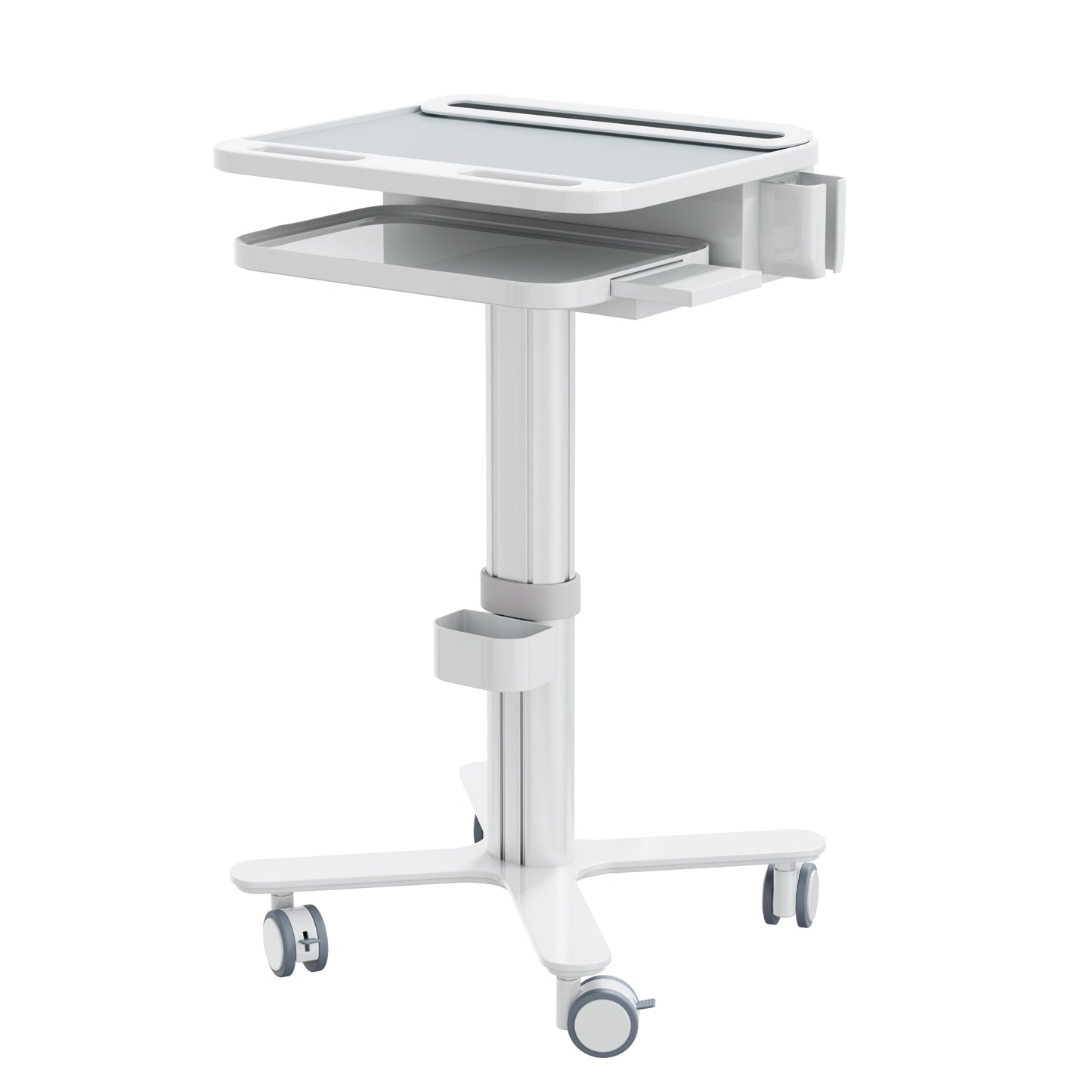 Dental Laptop Cart with Keyboard Tray, Scanner Holder & Basket (LPC03) - Rife Medical Furniture