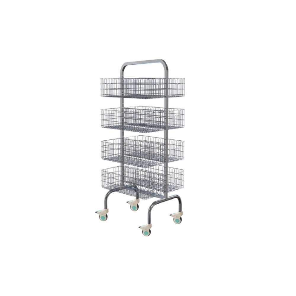 SS Transport Basket Trolley B - Rife Medical Furniture