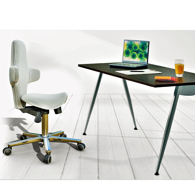 Saddle Sit Stand Office Chair Model With tilting Back Rest, 260mm Gas Lift White, (RSB) - Rife Medical Furniture