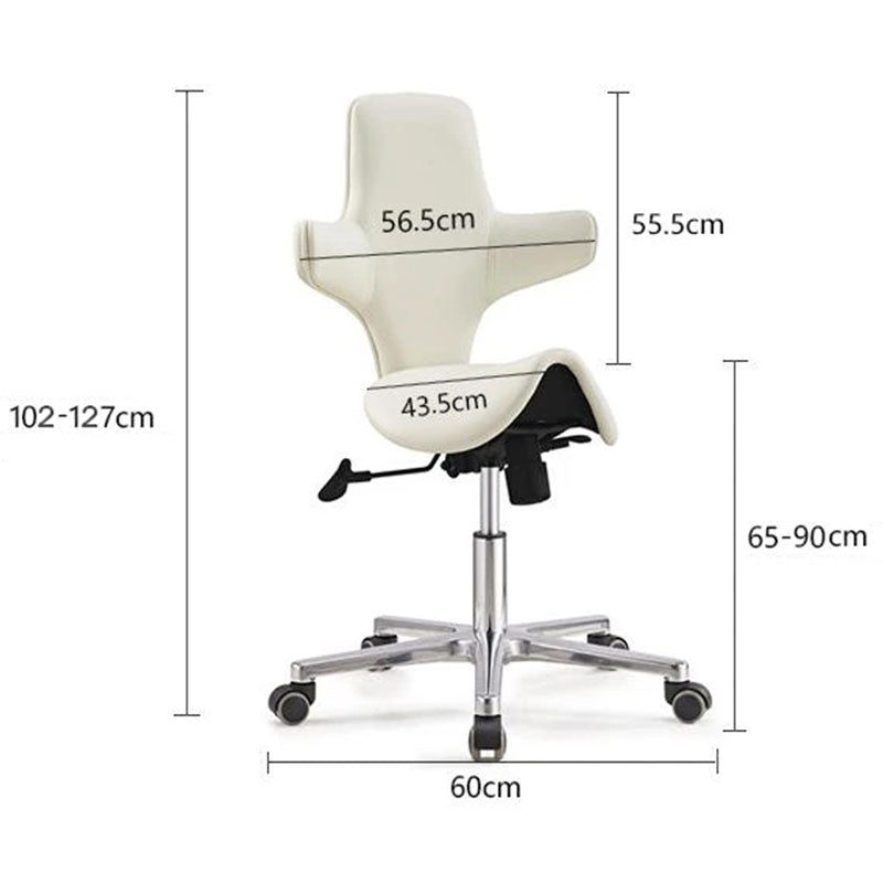 Saddle Sit Stand Office Chair Model With tilting Back Rest, 260mm Gas Lift White, (RSB) - Rife Medical Furniture