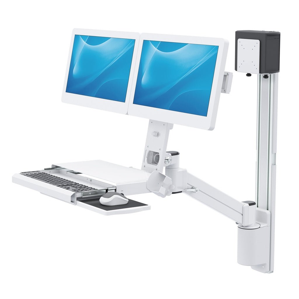 Rife RA372 Dual Monitor Wall Mounting Solution – Medical - Grade Precision & Stability - Rife Medical Furniture
