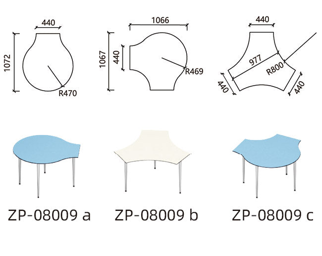 WATER DROP SHAPE TABLE Rf-ZP-08009 abc