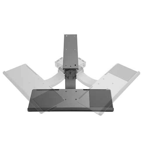 AIRLIFT NEGATIVE TILT & SWIVEL UNDER-DESK KEYBOARD TRAY WITH GEL WRIST REST AND PRECISE MOUSE PAD Rf-KBT-04