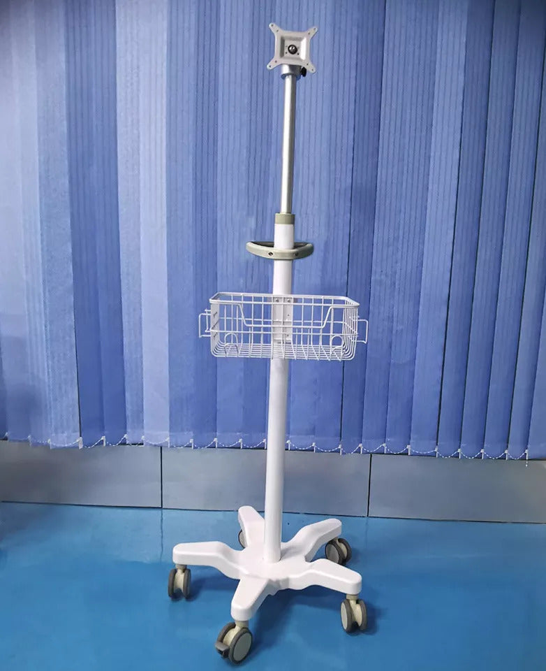 Height Adjustable Patient Monitor Stand Rolling medical  Trolleys  cart