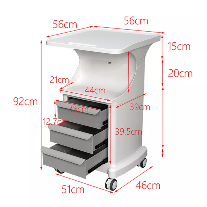 Mobile Trolley Cart Ultrasound Imaging Scanner Hospital Storage Dental