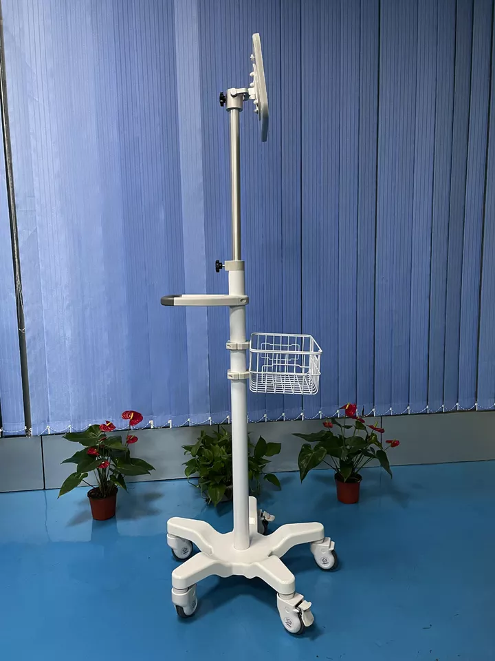 IPad 10.2 inches Medical Rolling stand 3 inch silent medical casters 1/ Ipad trolley with lock for Clinics