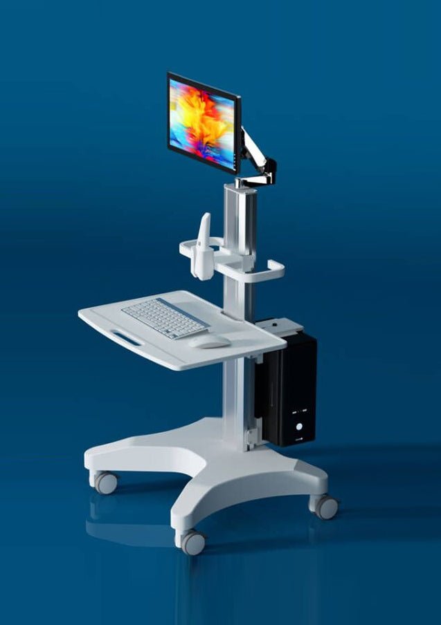 Dental Computer Cart with Scanner Holder and Keyboard Tray (OC - 1T) - Rife Medical Furniture