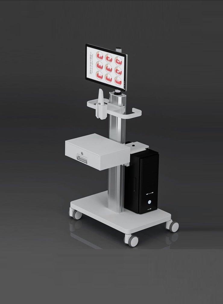 Dental Computer Cart with Scanner Holder and CPU Stand - Rife Medical Furniture