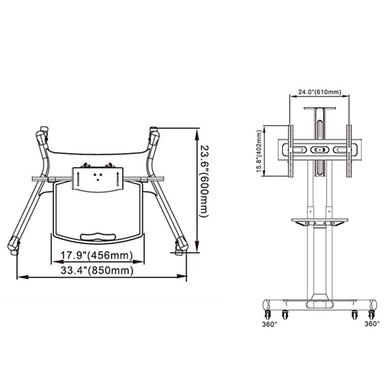 Economical Floor TV Trolley (for Home & Commercial Use) H04
