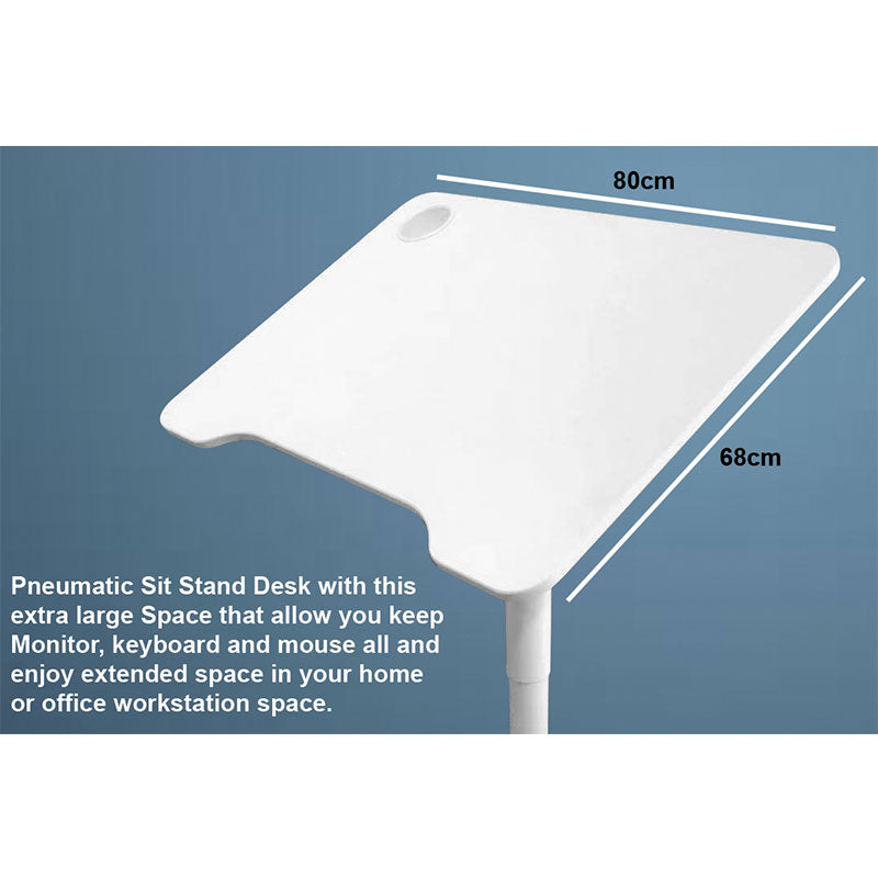 Rife Standing Folding Workstation, Sit Stand Mobile Desk with Height Adjustable