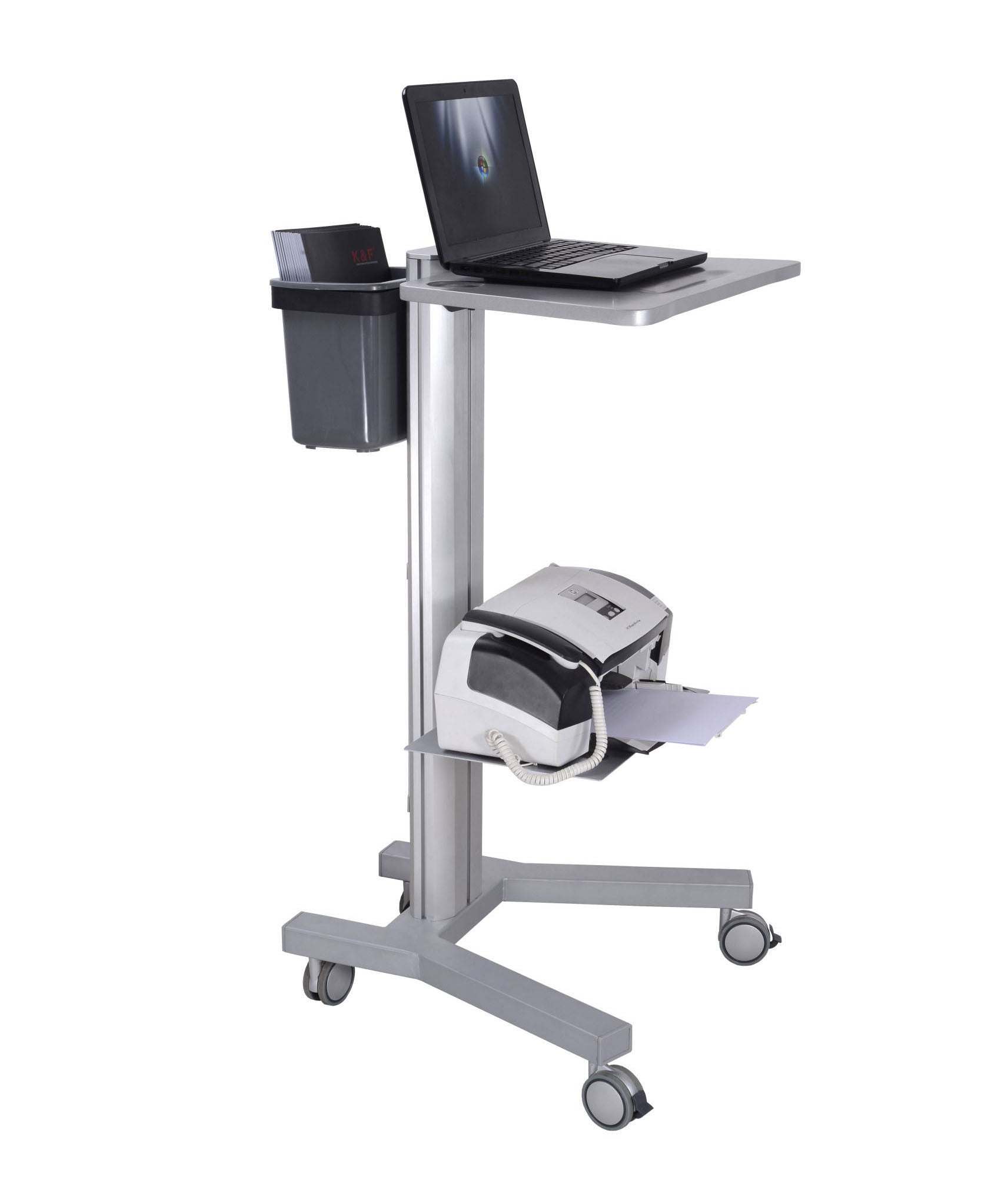 Medical Adjustable Laptop Carts with Wheels Portable Rolling