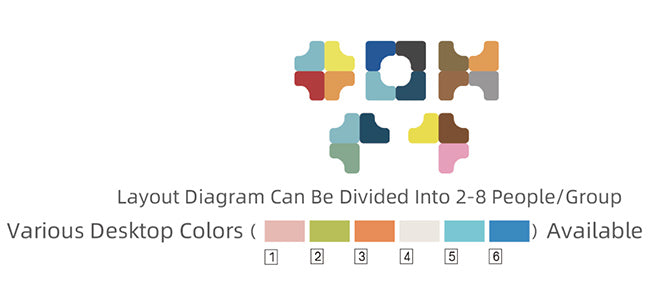 L-SHAPED FREE COMBINATION TABLE Rf-KP-02002