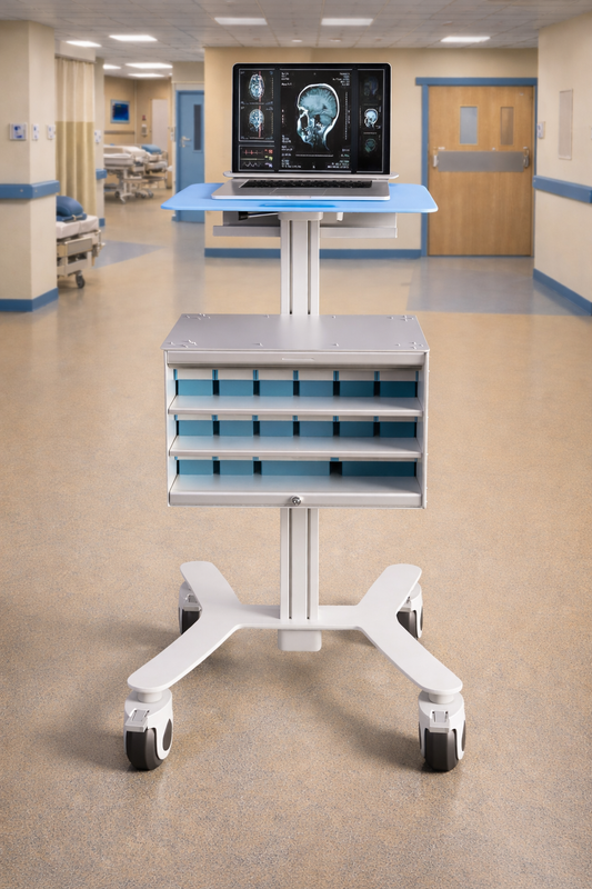 Cable-Managed Medical Laptop Cart: Eliminating Charger Clutter in Modern Healthcare