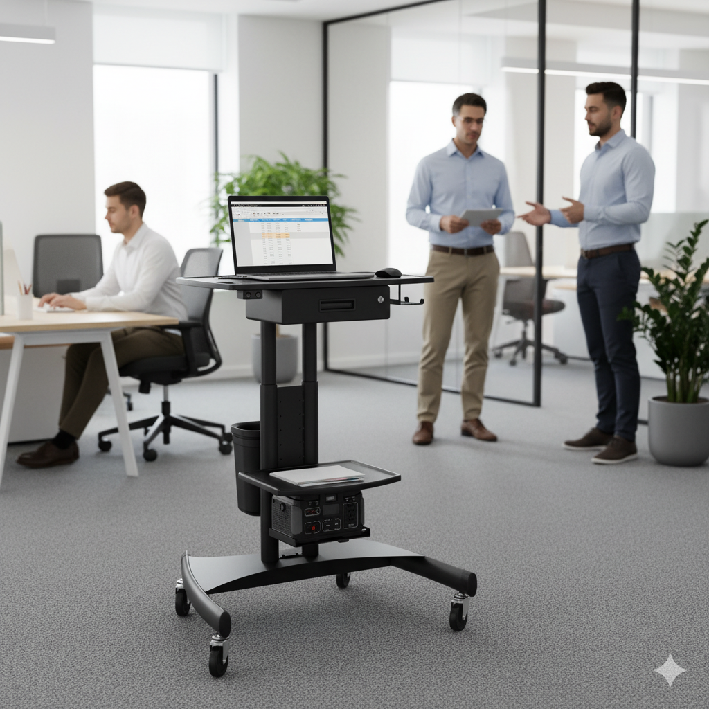 How a Portable Laptop Cart Transforms Mobile Workspaces