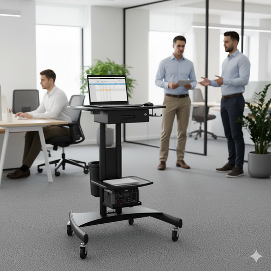 How a Portable Laptop Cart Transforms Mobile Workspaces
