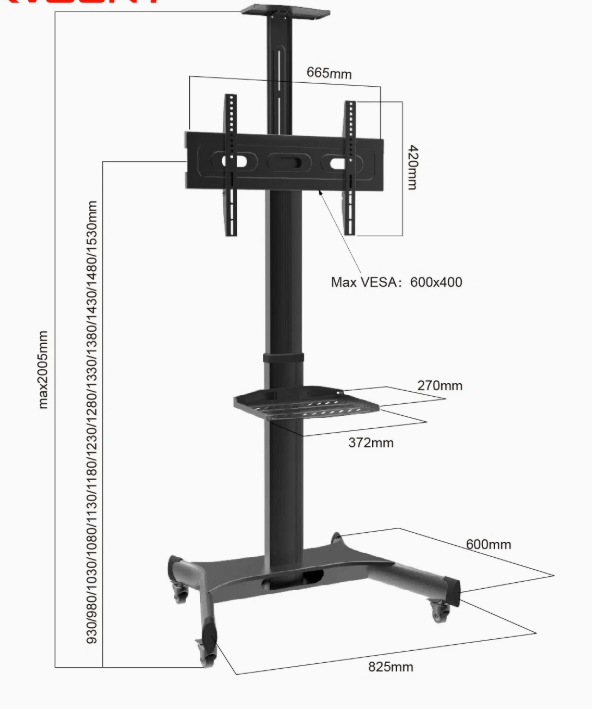 The Best Mobile TV Stand for Large Screens - Rife  Medical Furniture