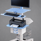 HSM-8 Heavy-Duty Medical Equipment Cart - Rolling IT Workstation