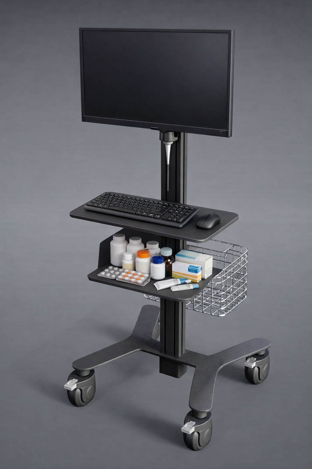 HSM-7 Point-of-Care (POC) Medical Cart - Mobile Doctor’s Workstation