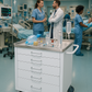 White Medical Crash Cart with Stainless Steel Top – 5-Drawer Mobile Emergency Trolley