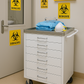 White Medical Crash Cart with Stainless Steel Top – 5-Drawer Mobile Emergency Trolley