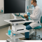 Mobile Medical Workstation Cart – 32" Monitor Ready with Integrated Storage