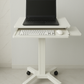 Height-Adjustable Laptop Workstation Cart with keyboard tray