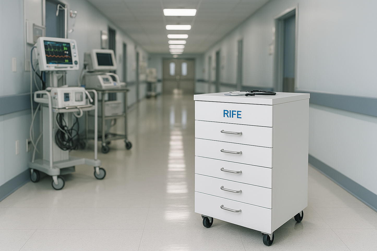 Dental Cabinet Trolley For Instrument Storage Surgery with 5 Drawers