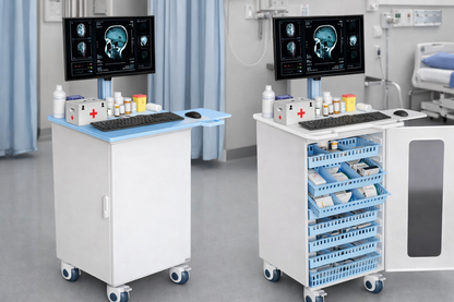 HSM-5 Ergonomic Laptop Medical Cart - Portable Nursing Station