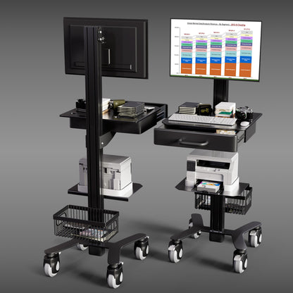 HSM-1 Medical Computer Cart - Slim Mobile Workstation for Clinics