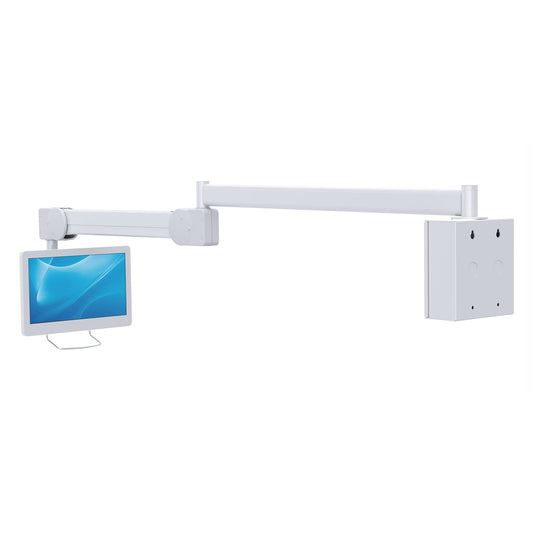 Hospital LCD/TV monitor arm with wall mounting