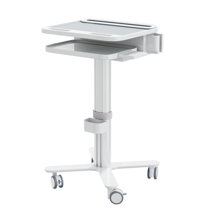 Dental Laptop Cart with Keyboard Tray, Scanner Holder & Basket (LPC03) - Rife Medical Furniture