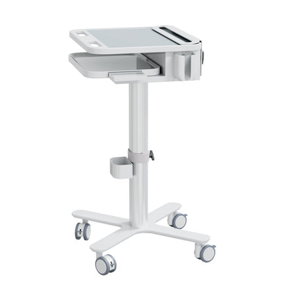 Dental Laptop Cart with Keyboard Tray, Scanner Holder & Basket (LPC03) - Rife Medical Furniture