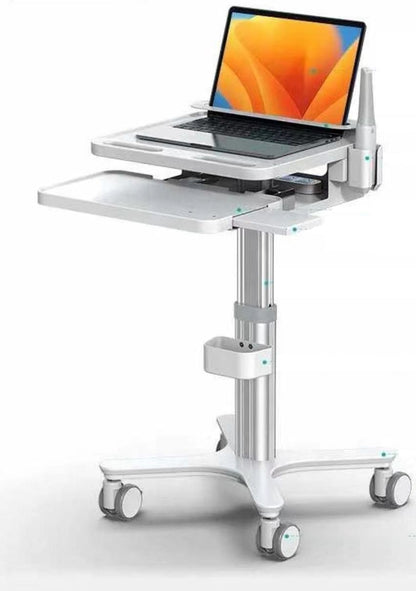Dental Laptop Cart with Keyboard Tray, Scanner Holder & Basket (LPC03) - Rife Medical Furniture