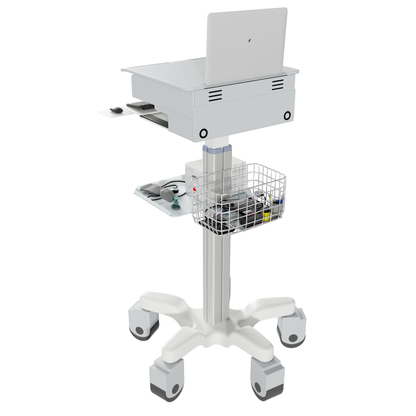 Laptop Carts with Wheels – Adjustable, Portable for Medical Hospitals