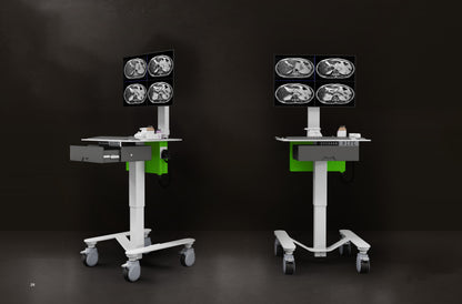 MHS5 Compact Bedside Monitor Cart with Storage Drawer