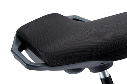 Ergonomic Height Adjustable Portable Active Stool with Self - Return Function, 15° Tilting & Stable Nylon Base, Black (RS08) - Rife Medical Furniture