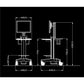 Simple hospital Computer Cart / All in One (HSC03-a)