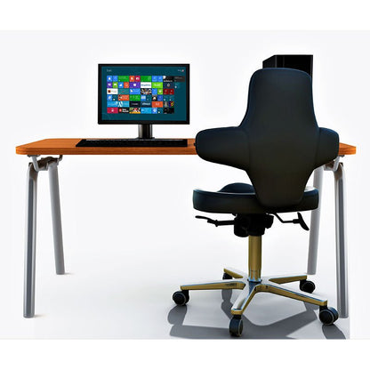 Ergonomic Multi - Purpose Adjustable Sit Stand Office Chair with Tilting Back Rest and Wheels, Black - Rife Medical Furniture