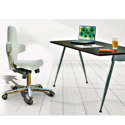 Saddle Sit Stand Office Chair Model With tilting Back Rest, 260mm Gas Lift White, (RSB) - Rife Medical Furniture