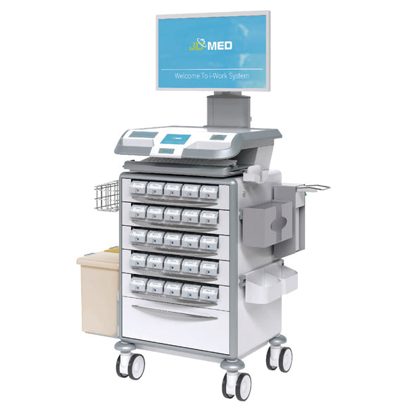 Dialysis carts and medical workstations