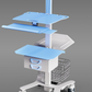 HSM-8 Heavy-Duty Medical Equipment Cart - Rolling IT Workstation