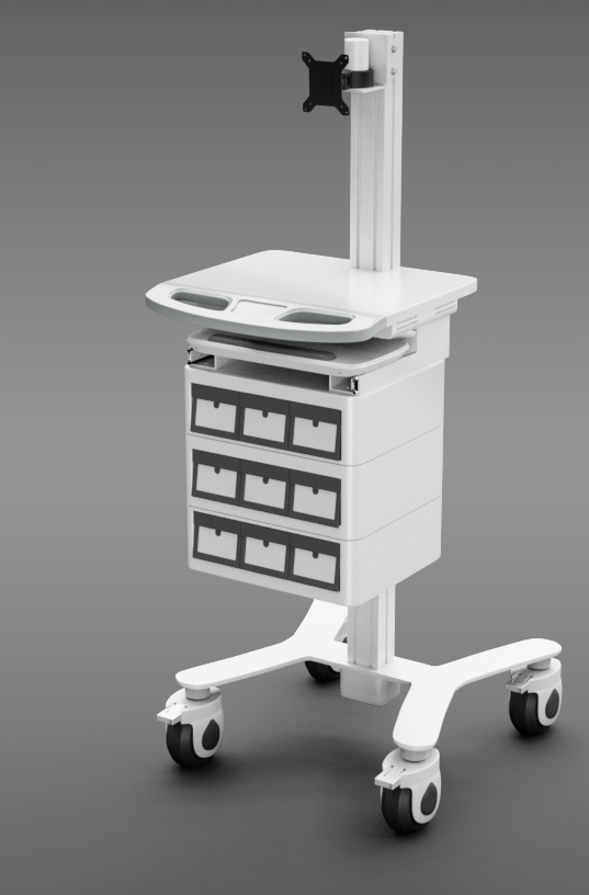 HSM-11 Premium Workstation on Wheels (WOW) - Advanced Medical Cart